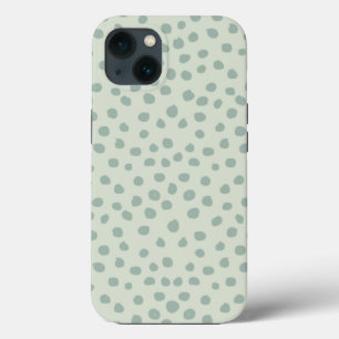 Funda Para iPhone 13 Dots Sage Green