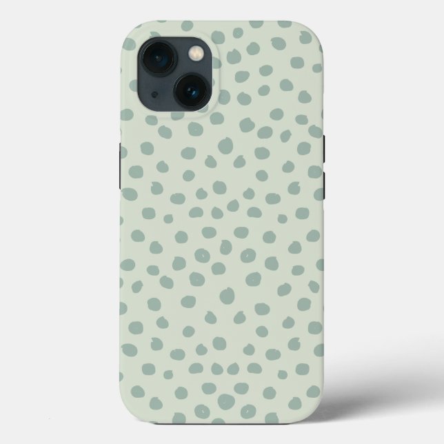 Funda De Case-Mate Para iPhone Dots Sage Green (Reverso )