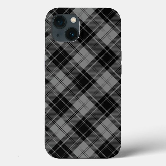 Funda De Case-Mate Para iPhone Douglas tartan negro (Reverso )