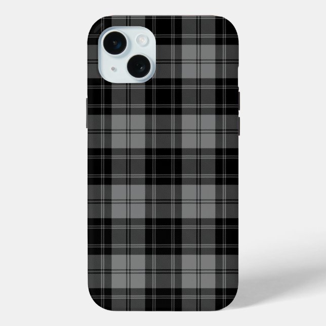 Funda De Case-Mate Para iPhone Douglas tartan negro (Reverso )
