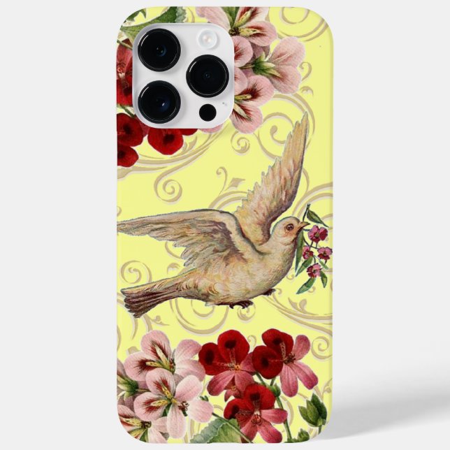 Funda De Case-Mate Para iPhone Dove Floral Antiguo (Reverso)