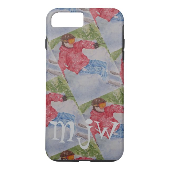 FUNDA DE Case-Mate PARA iPhone DOWNHILL SKIER MONOGRAM (Reverso)