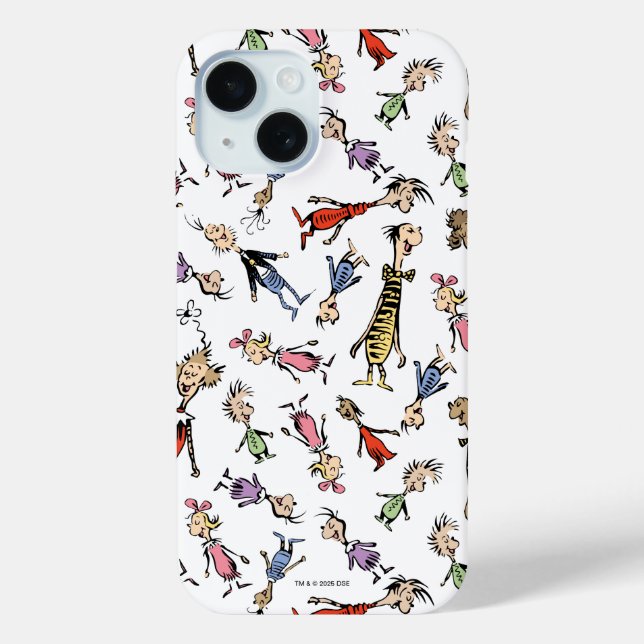 Funda De Case-Mate Para iPhone Dr. Seuss Whoville Characters Festive Pattern (Reverso )