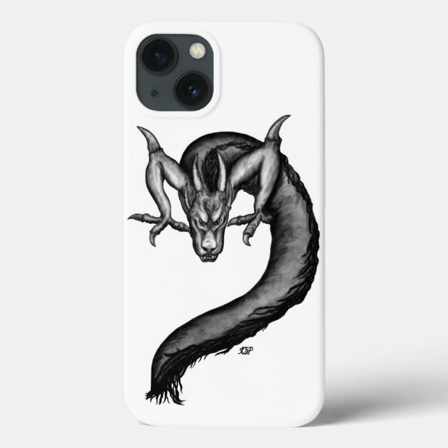 Funda De Case-Mate Para iPhone Dragón al estilo del tatuaje (Reverso)
