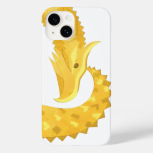 Funda Para iPhone 14 De Case-Mate Dragón amarillo del corazón en blanco