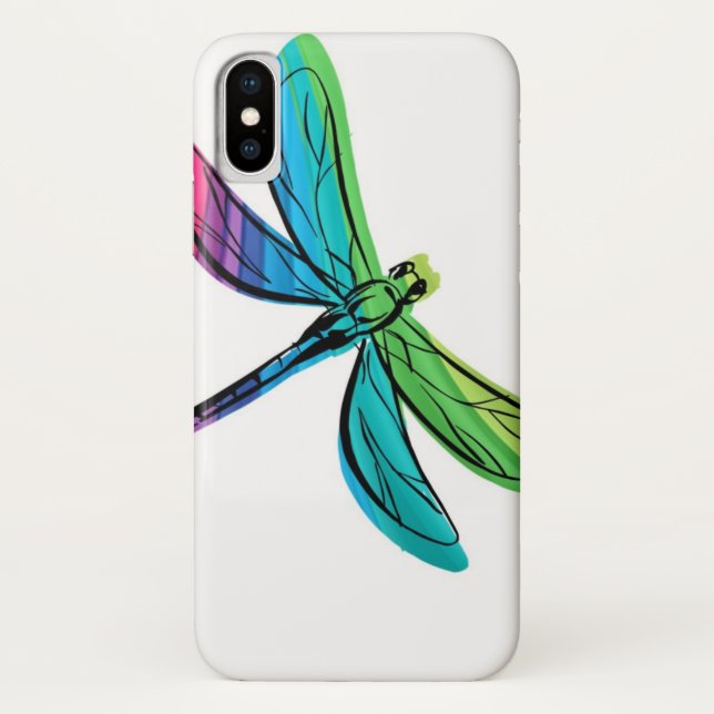 Funda De Case-Mate Para iPhone Dragón arcoiris (Reverso)