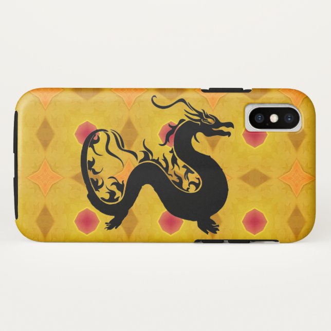 Funda De Case-Mate Para iPhone Dragón asiático (Reverso (horizontal))