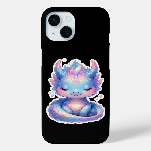 Funda De Case-Mate Para iPhone Dragón Bebé Pastel Adorable (Reverso )