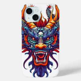 Funda Para iPhone 15 Dragón Chino Colorido