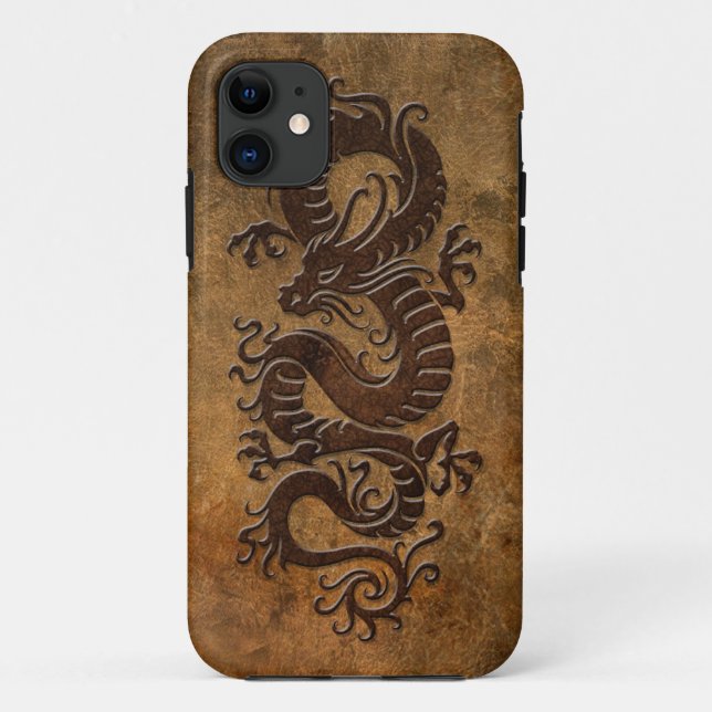 Funda De Case-Mate Para iPhone Dragón chino duro (Reverso)