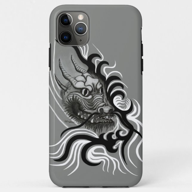 Funda De Case-Mate Para iPhone Dragón chino en tatuaje (Reverso)