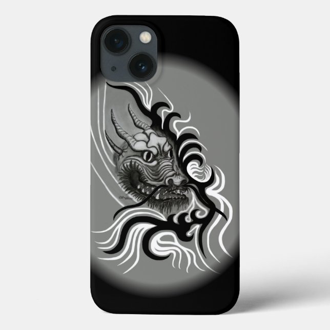 Funda De Case-Mate Para iPhone Dragón chino en tatuaje (Reverso)