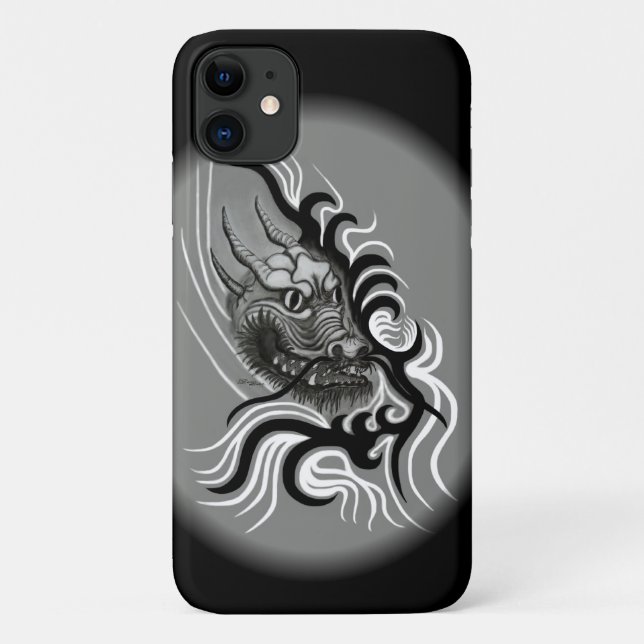 Funda De Case-Mate Para iPhone Dragón chino en tatuaje (Reverso)