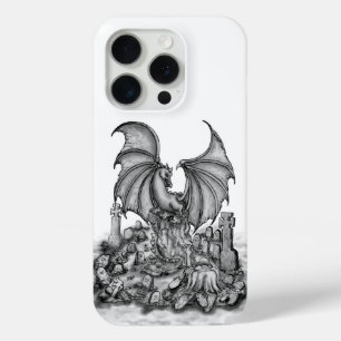 Funda Para iPhone 15 Pro Dragón con zombi