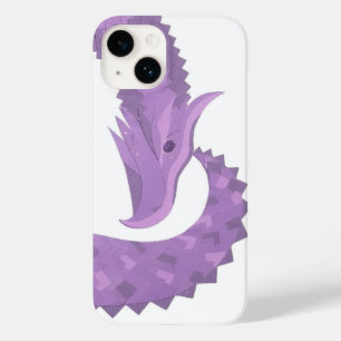Funda Para iPhone 14 De Case-Mate Dragón de corazón morado de lavanda en blanco