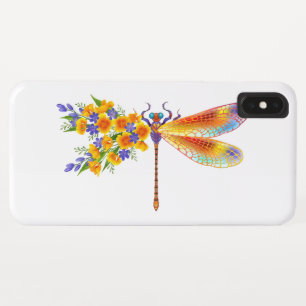 Funda Para iPhone XS Max Dragón de flores amarillas