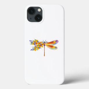 Funda Para iPhone 13 Dragón de flores amarillas
