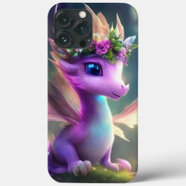 Funda Para iPhone 13 Pro Max Dragón de hadas púrpura