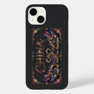 Funda Para iPhone 14 De Case-Mate Dragón de la Gran Muralla de China Cósmica