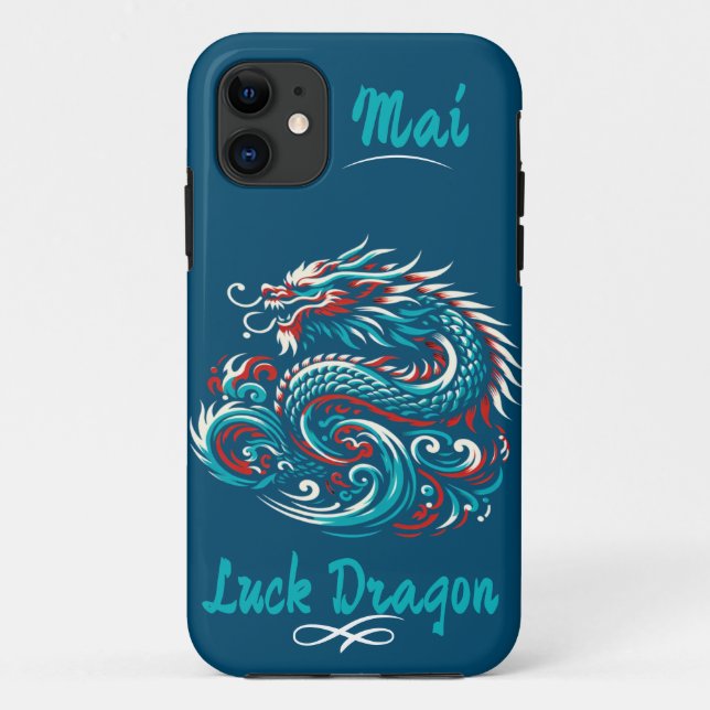 Funda De Case-Mate Para iPhone Dragón de la Suerte Personalizable  (Reverso)