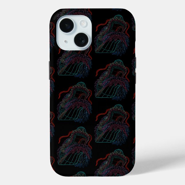 Funda De Case-Mate Para iPhone Dragón de neón (Reverso )
