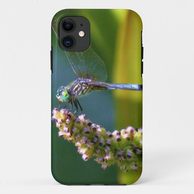 Funda De Case-Mate Para iPhone Dragón de ojos verde azulados (Reverso)
