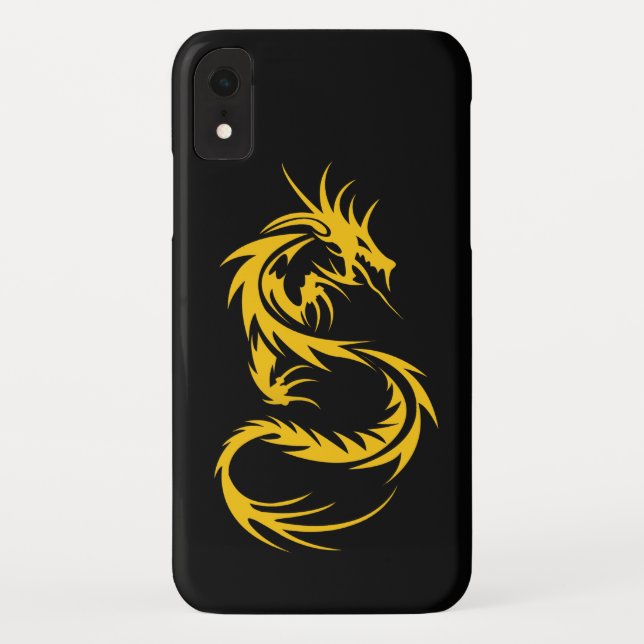Funda De Case-Mate Para iPhone Dragón de oro (Reverso)