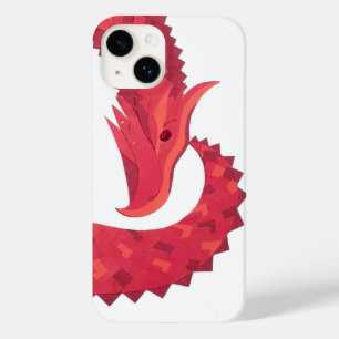 Funda Para iPhone 14 De Case-Mate Dragón del corazón rojo en blanco