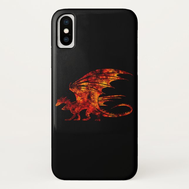 Funda De Case-Mate Para iPhone Dragón del fuego (Reverso)