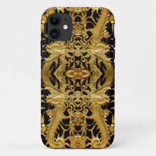 Funda Para iPhone 11 dragón dorado