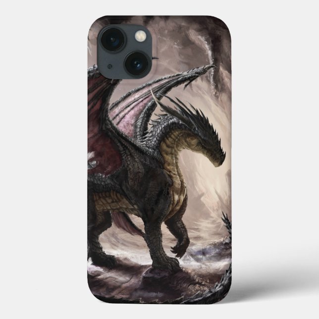 Funda De Case-Mate Para iPhone Dragón en cueva (Reverso)