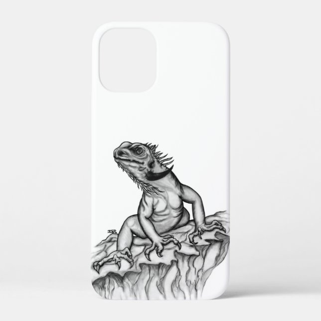 Funda De Case-Mate Para iPhone Dragón en la roca (Reverso )