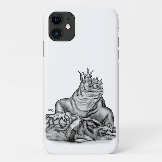 Funda De Case-Mate Para iPhone Dragón en la roca (Reverso)