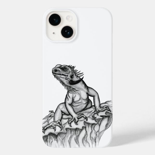 Funda De Case-Mate Para iPhone Dragón en la roca (Reverso )