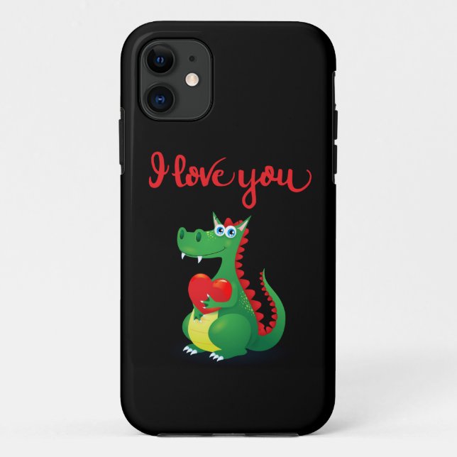 Funda De Case-Mate Para iPhone Dragón enamorado (Reverso)