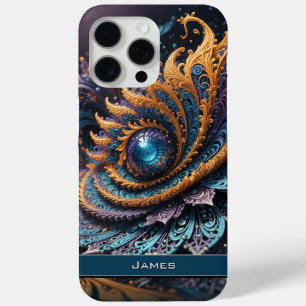Funda Para iPhone 15 Pro Max Dragon Eye Moderno Abstracto Nombre fractal geomét