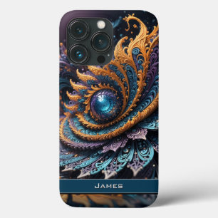 Funda Para iPhone 13 Pro Dragon Eye Moderno Abstracto Nombre fractal geomét