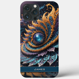 Funda Para iPhone 13 Pro Max Dragon Eye Moderno Abstracto Nombre fractal geomét