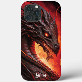 Funda Para iPhone 13 Pro Max Dragón fuerte y fuego