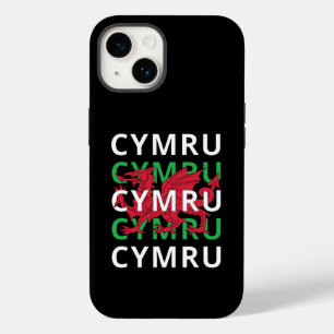Funda Para iPhone 14 De Case-Mate Dragón galés rojo Cymru repitiendo el texto raíces