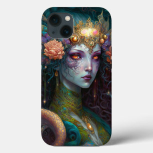 Funda Para iPhone 13 Dragon Goddess Queen Fantasy Art