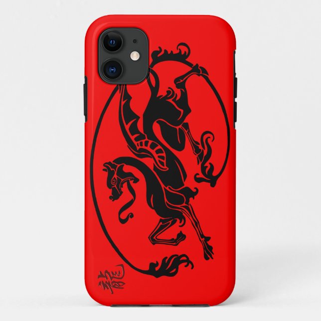 Funda De Case-Mate Para iPhone Dragón mítico, diseño del año del dragón (Reverso)
