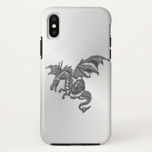 Funda Para iPhone XS Dragón plateado