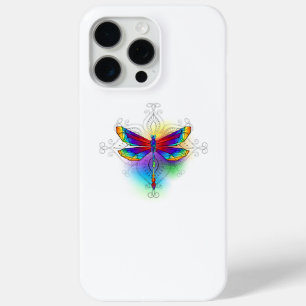 Funda Para iPhone 15 Pro Max Dragón poligonal arcoiris