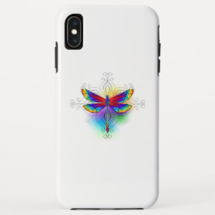 Funda Para iPhone XS Max Dragón poligonal arcoiris