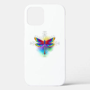 Funda Para iPhone 12 Pro Dragón poligonal arcoiris