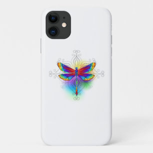 Funda Para iPhone 11 Dragón poligonal arcoiris