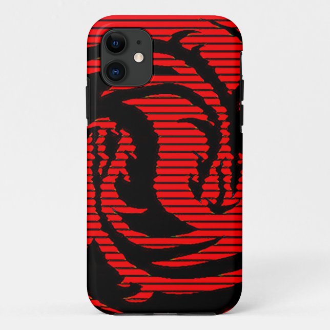 Funda De Case-Mate Para iPhone Dragón rojo (Reverso)