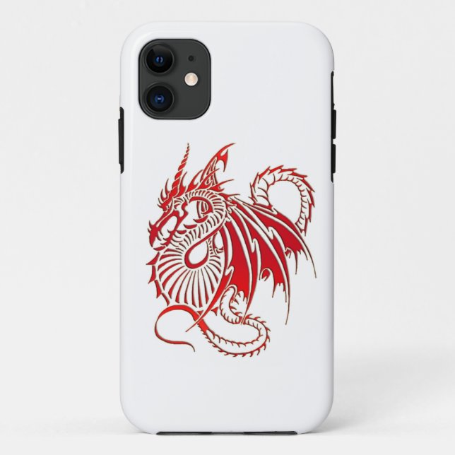 Funda De Case-Mate Para iPhone Dragón Rojo (Reverso)