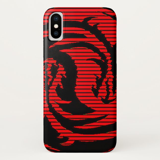 Funda De Case-Mate Para iPhone Dragón rojo (Reverso)